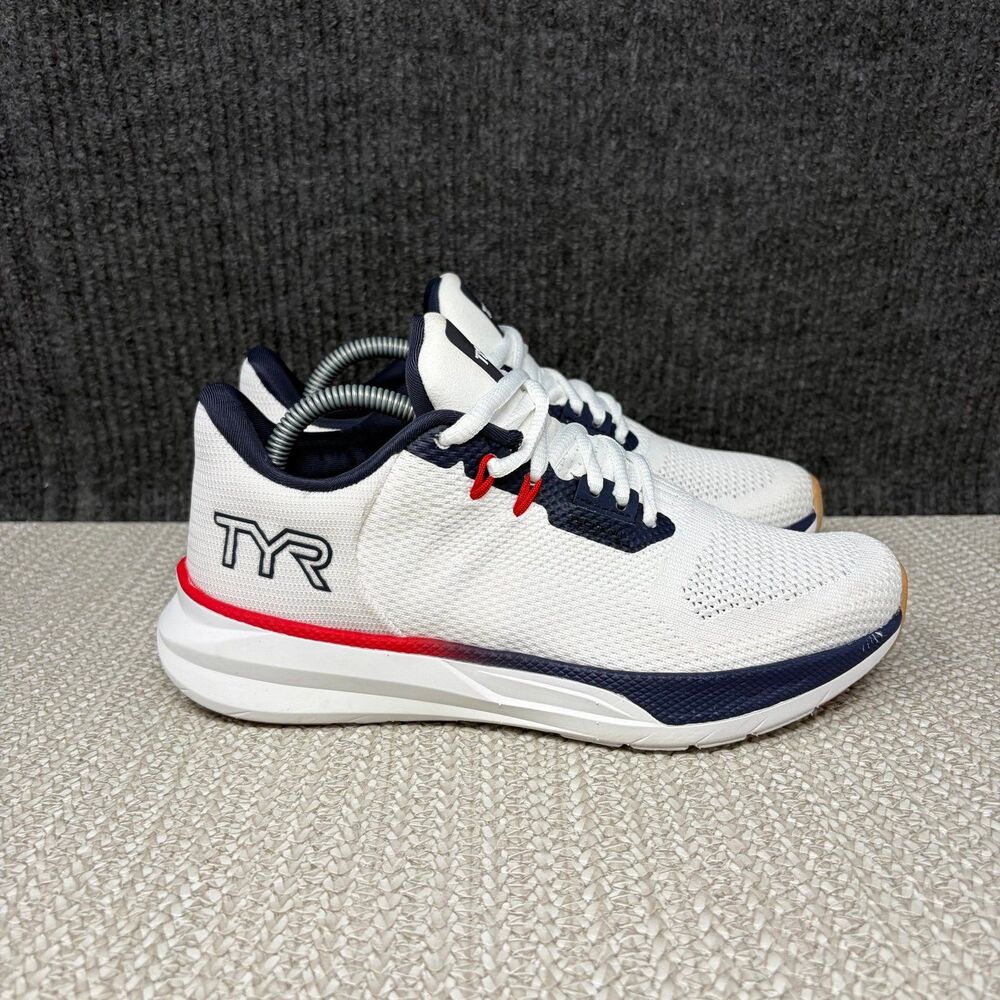 TYR Techknit RNR-1 Running Training Shoes White Red Blue USA Women’s 6 US